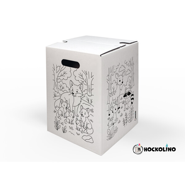 DIY-Ausmal-Papphocker | "Waldtiere"