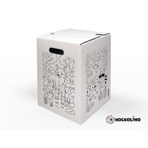 DIY-Ausmal-Papphocker | "Waldtiere"