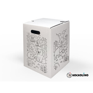 DIY-Ausmal-Papphocker | "Waldtiere"