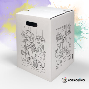 DIY-Ausmal-Papphocker | "Haustiere"