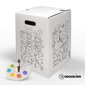 DIY-Ausmal-Papphocker | "Haustiere"