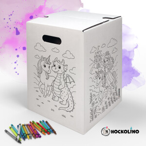 DIY-Ausmal-Papphocker | "Einhörner"