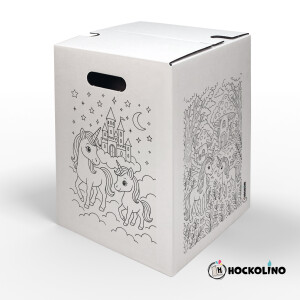 DIY-Ausmal-Papphocker | "Einhörner"