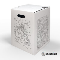 DIY-Ausmal-Papphocker | "Einhörner"