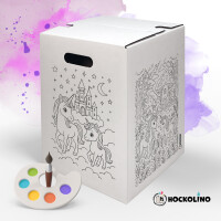 DIY-Ausmal-Papphocker | "Einhörner"