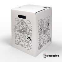 DIY-Ausmal-Papphocker | "Bauernhof"