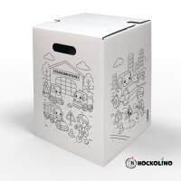 DIY-Ausmal-Papphocker | "Baustelle"