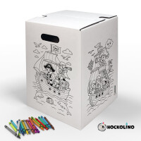 DIY-Ausmal-Papphocker | "Piraten"