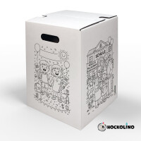 DIY-Ausmal-Papphocker | "Schuleingang"