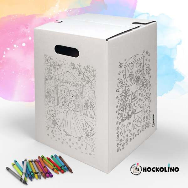 DIY-Ausmal-Papphocker | "Hochzeit"