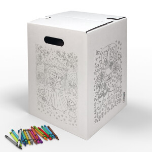 DIY-Ausmal-Papphocker | "Hochzeit"