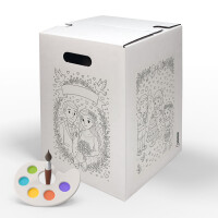 DIY-Ausmal-Papphocker | "Hochzeit"