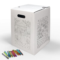 DIY-Ausmal-Papphocker | "Hochzeit"