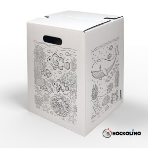 DIY-Ausmal-Papphocker | "Unterwasserwelt"