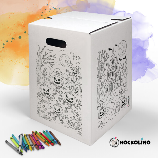DIY-Ausmal-Papphocker | "Halloween"