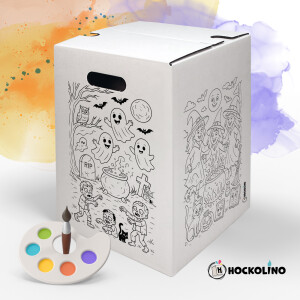 DIY-Ausmal-Papphocker | "Halloween"