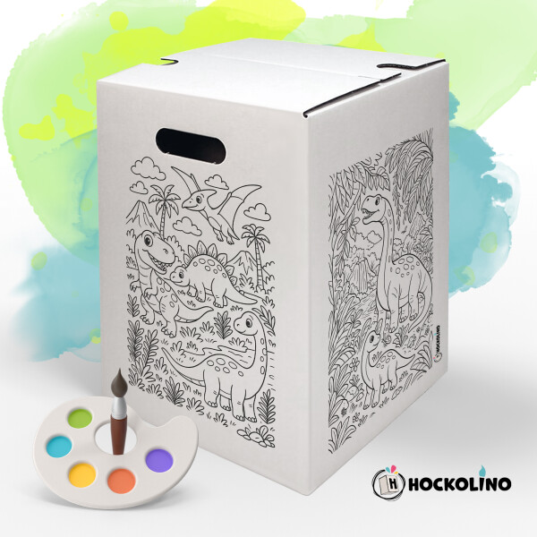 DIY-Ausmal-Papphocker | "Dinos"