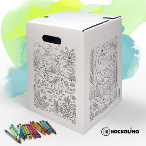 DIY-Ausmal-Papphocker | "Dinos"