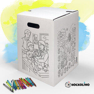 DIY-Ausmal-Papphocker | "Kinderklinik"