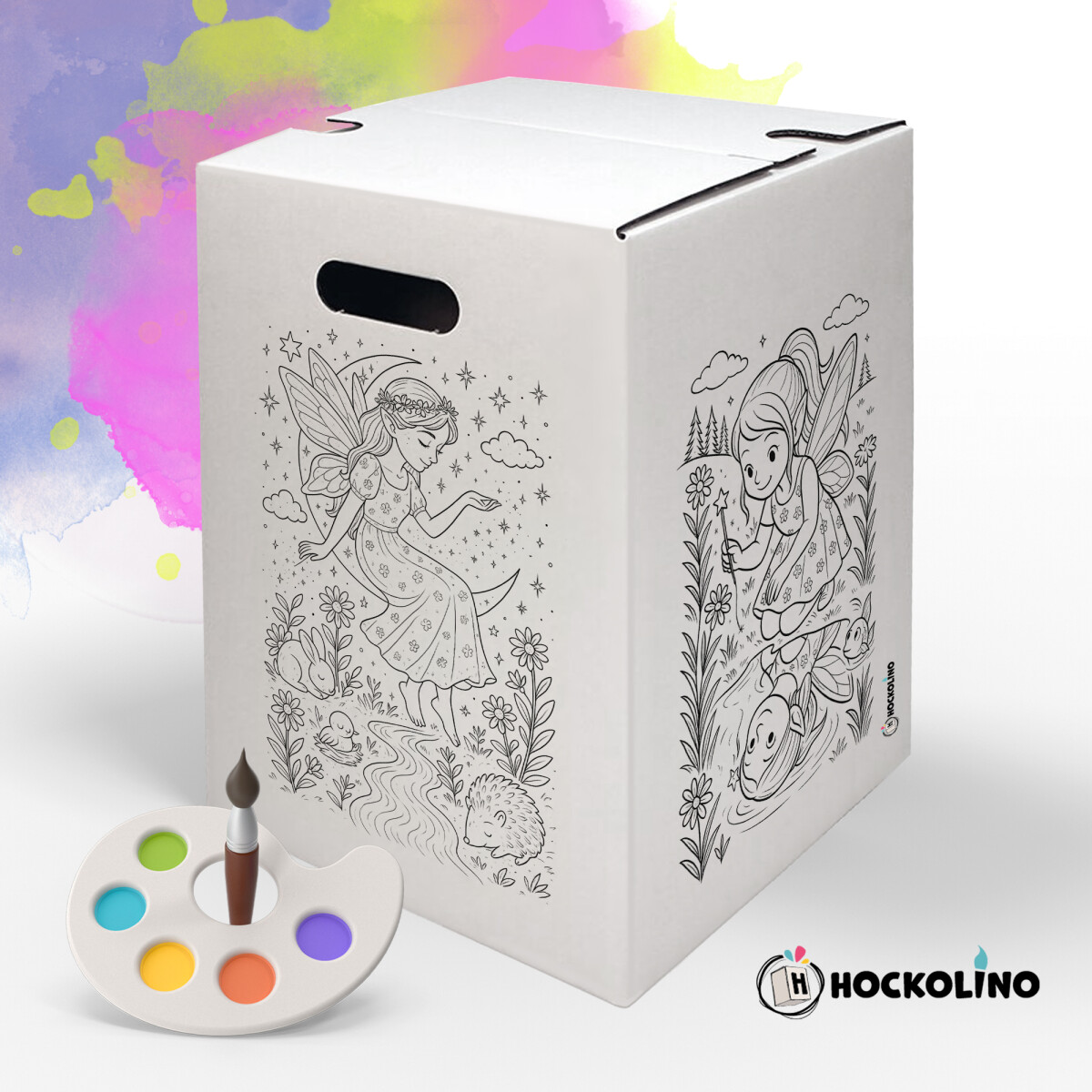 DIY-Ausmal-Papphocker | "Magische Feen"