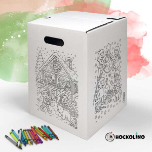 DIY-Ausmal-Papphocker | "Weihnachten"