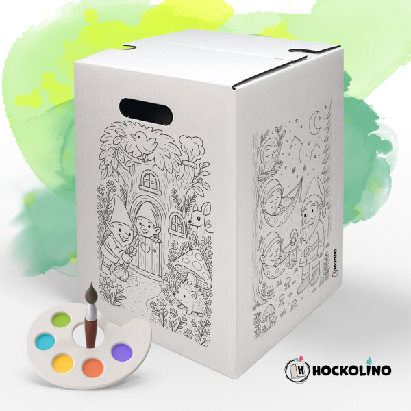 DIY-Ausmal-Papphocker | "Waldzwerge"