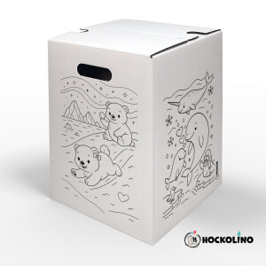 DIY-Ausmal-Papphocker | "Polarwelt"