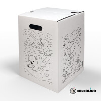 DIY-Ausmal-Papphocker | "Polarwelt"