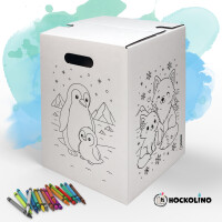 DIY-Ausmal-Papphocker | "Polarwelt"