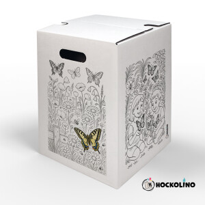 DIY-Ausmal-Papphocker | "Schmetterlinge"