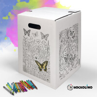 DIY-Ausmal-Papphocker | "Schmetterlinge"