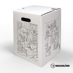 DIY-Ausmal-Papphocker | "Tierische Klinik"