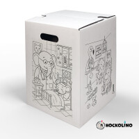 DIY-Ausmal-Papphocker | "Tierische Klinik"