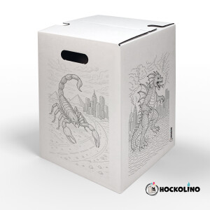 DIY-Ausmal-Papphocker | "Riesenmonster"