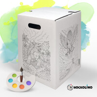 DIY-Ausmal-Papphocker | "Riesenmonster"