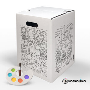 DIY-Ausmal-Papphocker | "Handwerk"