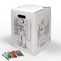 DIY-Ausmal-Papphocker | "Urban Style"