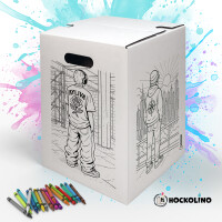 DIY-Ausmal-Papphocker | "Urban Style"