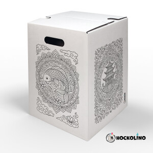 DIY-Ausmal-Papphocker | "Mandala China Style"