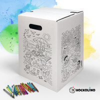 DIY-Ausmal-Papphocker | "Sommerspaß"