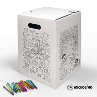 DIY-Ausmal-Papphocker | "Sommerspaß"