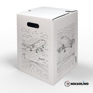 Hockolino | DIY-Ausmal-Papphocker | Flughafen | 300x300x420 mm
