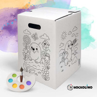 Hockolino | DIY-Ausmal-Papphocker | Maulwurf | 300x300x420 mm