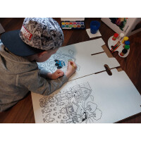 Hockolino | DIY-Ausmal-Papphocker | Herbstzauber Wald | 300x300x420 mm