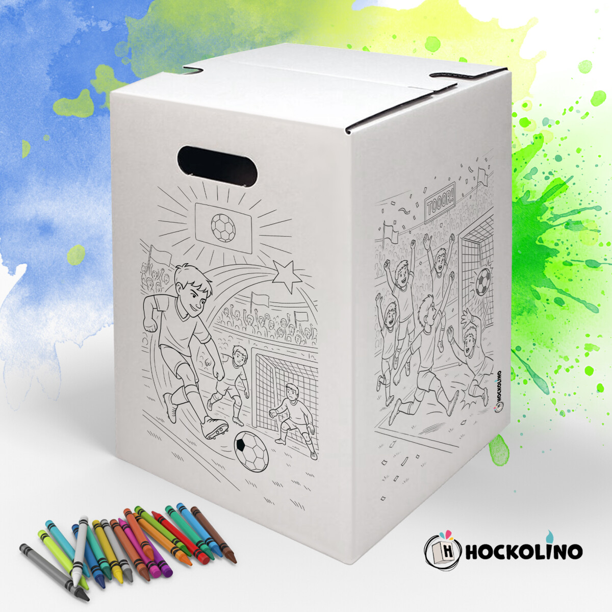 Hockolino | DIY-Ausmal-Papphocker | Fußballfieber |...
