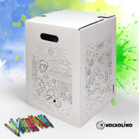 Hockolino | DIY-Ausmal-Papphocker | Fußballfieber | 300x300x420 mm