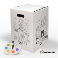 Hockolino | DIY-Ausmal-Papphocker | Fußballfieber | 300x300x420 mm
