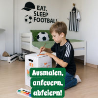 Hockolino | DIY-Ausmal-Papphocker | Fußballfieber | 300x300x420 mm